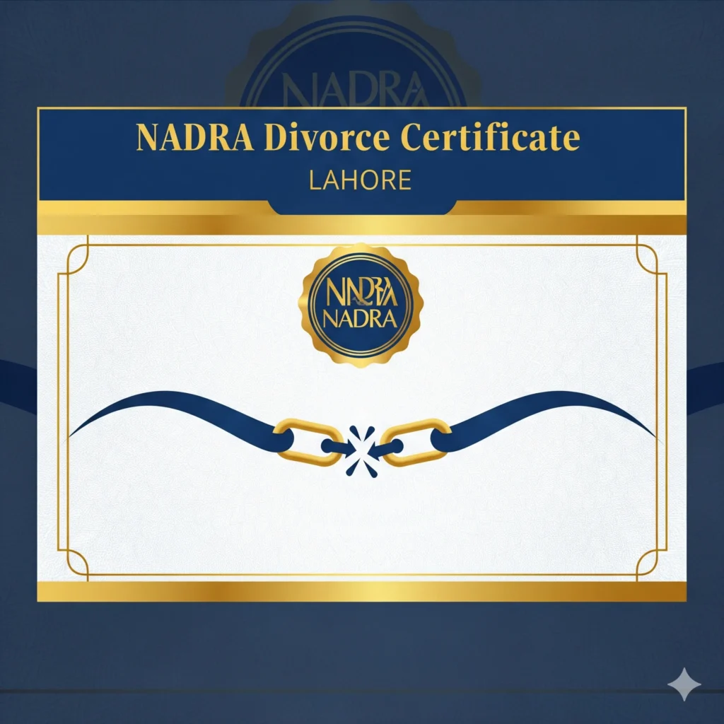 NADRA divorce certificate lawyers Lahore